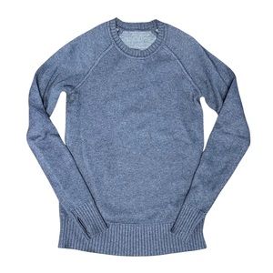 EUC Lululemon Still Lotus Sweater *Reversible XS/S Heathered Code Blue Ice Cap
